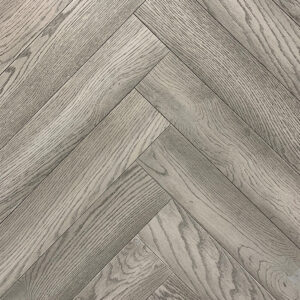 Xylo St. James Herringbone Silver Grey Washed Stained Oak