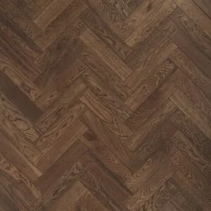 V4 Flooring Deco Parquet Herringbone Tannery Brown